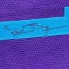 imageAutographedSigned Muggsy Bogues Charlotte Purple Modern Basketball Jersey Beckett BAS COA