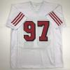 imageAutographedSigned Nick Bosa San Francisco White Football Jersey JSA COA