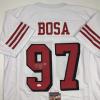 imageAutographedSigned Nick Bosa San Francisco White Football Jersey JSA COA