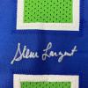 imageAutographedSigned Steve Largent Seattle Green Football Jersey PSADNA COA