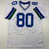 imageAutographedSigned Steve Largent Seattle White Football Jersey PSADNA COA