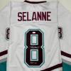 imageAutographedSigned Teemu Selanne HOF Anaheim White Retro Hockey Jersey JSA COA