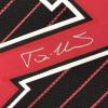 imageAutographedSigned Toni Kukoc Chicago Black Pinstripe Basketball Jersey Beckett BAS COA