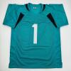 imageAutographedSigned Travis Etienne Jr Jacksonville Teal Football Jersey Beckett BAS COA