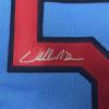 imageAutographedSigned Willie McGee St Louis Blue Baseball Jersey JSA COA