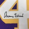 imageFramed AutographedSigned Jerry West 33x42 Los Angeles LA Purple Basketball Jersey JSA COA