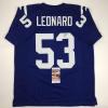 imageAutographedSigned Darius Shaquille Leonard Indianapolis Blue Football Jersey JSA COA