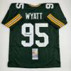 imageAutographedSigned Devonte Wyatt Green Bay Green Football Jersey JSA COA