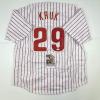 imageAutographedSigned John Kruk Philadelphia Pinstripe Baseball Jersey JSA COA