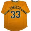 imageAutographedSigned Jose Canseco Oakland Yellow Baseball Jersey JSA COA
