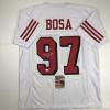 imageAutographedSigned Nick Bosa San Francisco White Football Jersey JSA COA