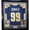 imageFramed AutographedSigned Aaron Donald 33x42 Los Angeles LA Dark Blue Football Jersey JSA COA
