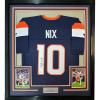 imageFramed AutographedSigned Bo Nix 35x39 Denver Blue Football Jersey Beckett BAS COA