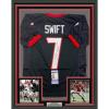 imageFramed AutographedSigned DAndre Swift 33x42 Georgia Black College Football Jersey JSA COA