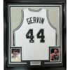 imageFramed AutographedSigned George Gervin 33x42 HOF 96 San Antonio White Basketball Jersey JSA COA