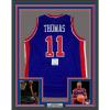 imageFramed AutographedSigned Isiah Thomas 33x42 Detroit Blue Basketball Jersey Beckett BAS COA