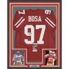 imageFramed AutographedSigned Nick Bosa 33x42 San Francisco Red Football Jersey JSA COA