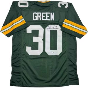 imageAutographedSigned Ahman Green Green Bay Green Football Jersey Beckett BAS COA