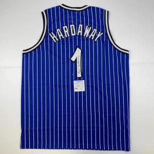 imageAutographedSigned Anfernee Penny Hardaway Orlando Blue Pinstripe Basketball Jersey PSADNA COA