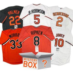 imageAutographedSigned Baltimore Baseball Jersey Mystery Box with PSA JSA or Beckett COA