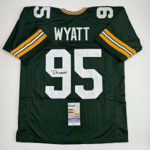 imageAutographedSigned Devonte Wyatt Green Bay Green Football Jersey JSA COA