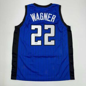 imageAutographedSigned Franz Wagner Orlando Blue Basketball Jersey Beckett BAS COA