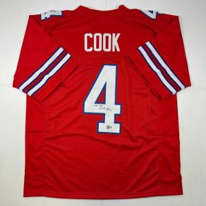 imageAutographedSigned James Cook Buffalo Red Football Jersey Beckett BAS COA