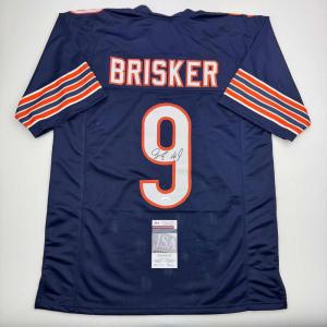 imageAutographedSigned Jaquan Brisker Chicago Blue Football Jersey JSA COA