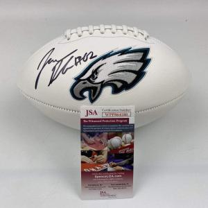 imageAutographedSigned Jason Kelce Philadelphia Eagles Full Size FS White Panel Logo Football JSA COA