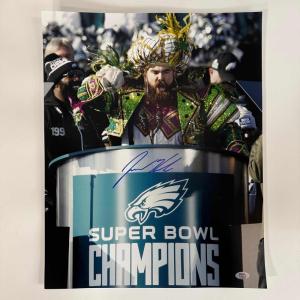 imageAutographedSigned Jason Kelce Super Bowl Parade Speech Mummers Philadelphia Eagles 16x20 Football Photo JSA COA