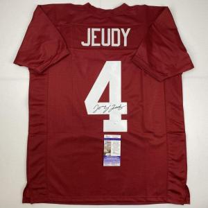 imageAutographedSigned Jerry Jeudy Alabama Red College Football Jersey JSA COA