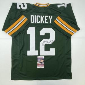 imageAutographedSigned Lynn Dickey Green Bay Green Football Jersey JSA COA