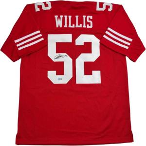 imageAutographedSigned Patrick Willis San Francisco Red Football Jersey Beckett BAS COA