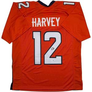 imageAutographedSigned RJ RJ Harvey Denver Orange Football Jersey JSA COA