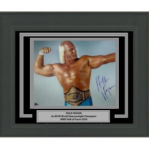 imageFramed AutographedSigned Hulk Hogan 16x20 WWE WWF Hulkamania Wrestling Photo Beckett BAS COA 7