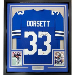 imageFramed AutographedSigned Tony Dorsett 33x42 Dallas Retro Blue Football Jersey JSA COA