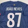 imageAutographedSigned Joao Neves PSG Paris Saint Germain Blue Soccer Futbol Jersey Beckett BAS COA