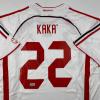 imageAutographedSigned Ricardo Kaka AC Milan White Soccer Futbol Jersey Beckett BAS COA
