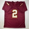 imageFacsimile Autographed Deion Sanders Florida State Maroon Reprint Laser Auto College Football Jersey Size Mens XL