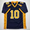 imageFacsimile Autographed Marshawn Lynch Cal California Blue Reprint Laser Auto College Football Jersey Size Mens XL