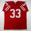 imageFacsimile Autographed Ron Dayne Wisconsin Red Reprint Laser Auto College Football Jersey Size Mens XL