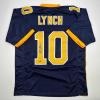 imageFacsimile Autographed Marshawn Lynch Cal California Blue Reprint Laser Auto College Football Jersey Size Mens XL