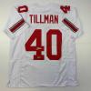 imageFacsimile Autographed Pat Tillman Arizona White Reprint Laser Auto Football Jersey Size Mens XL