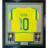 imageFramed AutographedSigned Ricardo Kaka 35x39 Brazil Yellow Soccer Futbol Jersey Beckett BAS COA