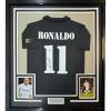 imageFramed AutographedSigned Ronaldo Nazario 35x39 Real Madrid Black Soccer Jersey Beckett BAS COA