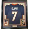 imageFramed Facsimile Autographed John Elway 35x39 Denver Blue Reprint Laser Auto Football Jersey