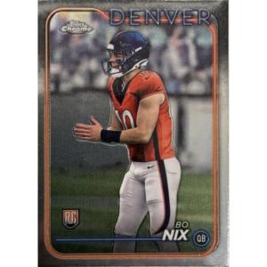 image2024 Topps Chrome Bo Nix 206 Denver Broncos Rookie RC Football Card