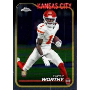 image2024 Topps Chrome Xavier Worthy 208 Kansas City Chiefs Rookie RC Football Card