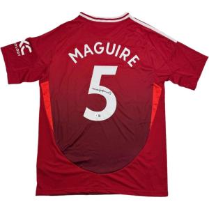 imageAutographedSigned Harry Maguire Manchester United Red Soccer Jersey Beckett BAS COA
