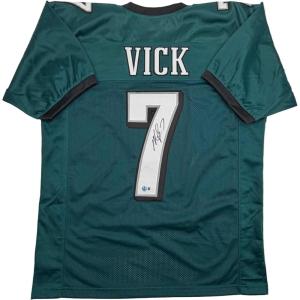 imageAutographedSigned Michael Mike Vick Philadelphia Green Football Jersey PSADNA COA